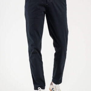 CHINOS RASO BLU CIANO