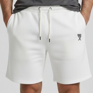 BERMUDA LOGATO SPORTSWEAR BAGGY FIT BIANCO
