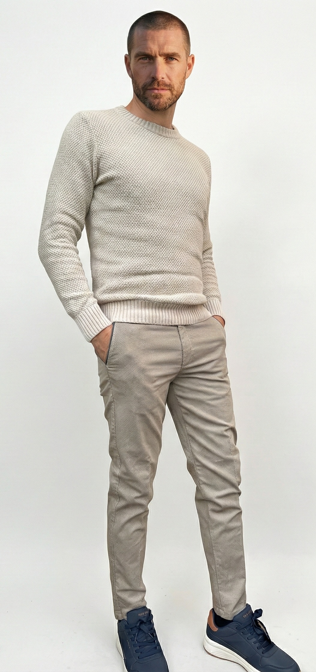CHINOS ARMATURATO BEIGE - immagine 4