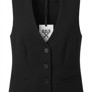 GILET CROP MONOPETTO NERO