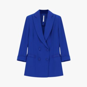 Blazer doppiopetto con maniche tre quarti - Bluette
