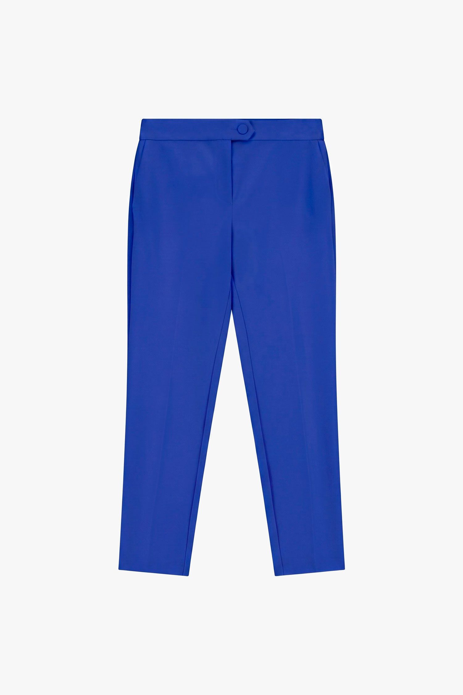 Pantaloni sartoriali linea affusolata con dettagli - Bluette