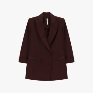 Blazer doppiopetto con maniche tre quarti - Plum Noire