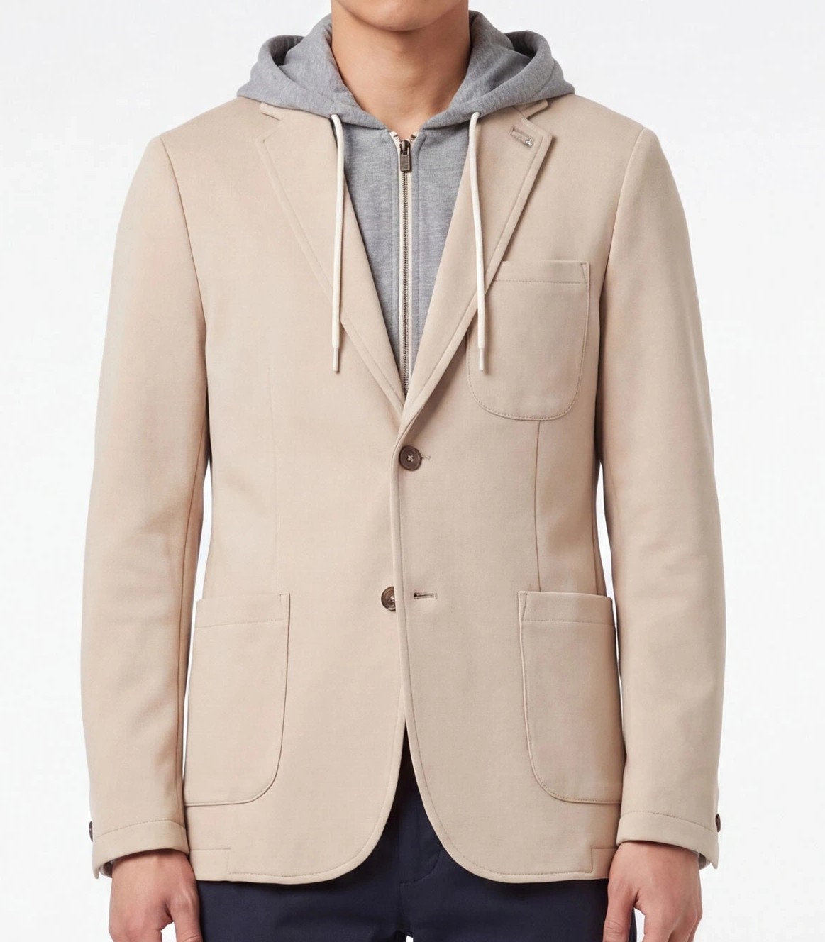 GIACCA CAPP. PIQUET STRETCH BEIGE
