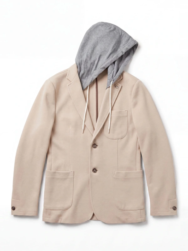 GIACCA CAPP. PIQUET STRETCH BEIGE - immagine 2