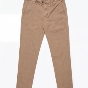 PANT. SLIM COT/TENC STAMPATO CAMMELLO