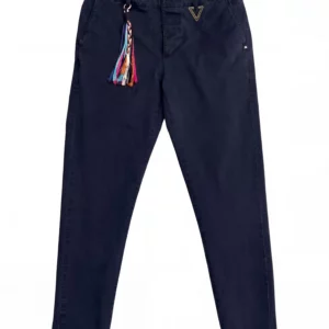 PANTALONE SLIM GABARDINA BLU