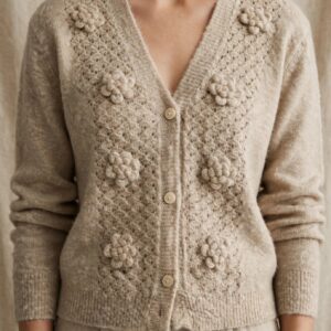 CARDIGAN FIORI BEIGE