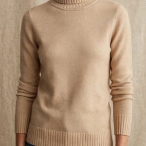 PULL COLLO ALTO BEIGE