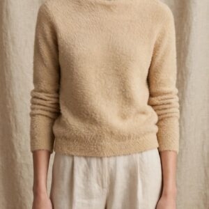 PULL COLLO ALTO BEIGE
