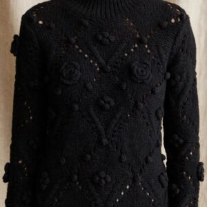 PULL RICAMATO BLACK