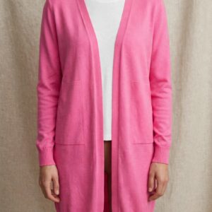 CARDIGAN SCRITTA PINK/BLACK