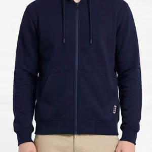 HOODIE ZIP BLU